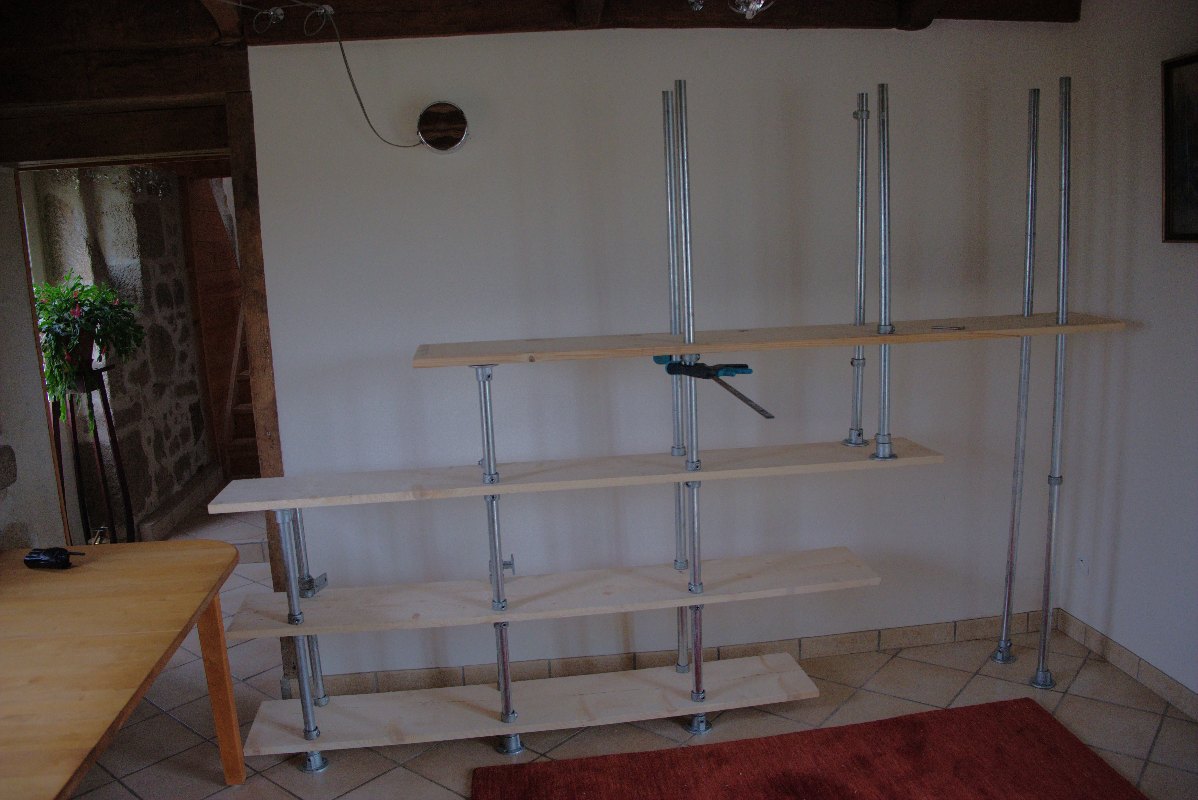 Tube clamp shelf