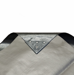 Super Heavy Duty Tarpaulin - 4.0m x 5.0m, Black/Silver