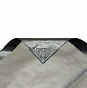 Tarpmaster Super Heavy Duty Tarpaulin - 1.83m x 3.6m, Black/Silver