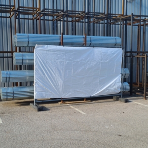 Fence Panel Tarpaulin - 1.83m x 3.6m White 110gsm